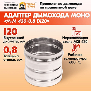 Адаптер Моно М-М 430-0.8 D120 (1)